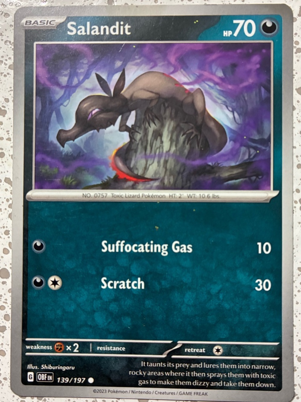 Salandit Pokémon Card - Basic - 70 HP